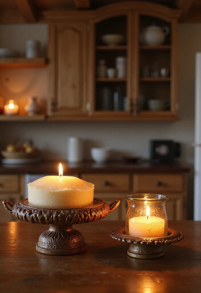 21 Cottage Kitchen Ideas That Will Transform Your Space into a Rustic Paradise! - 20. Scented Candles